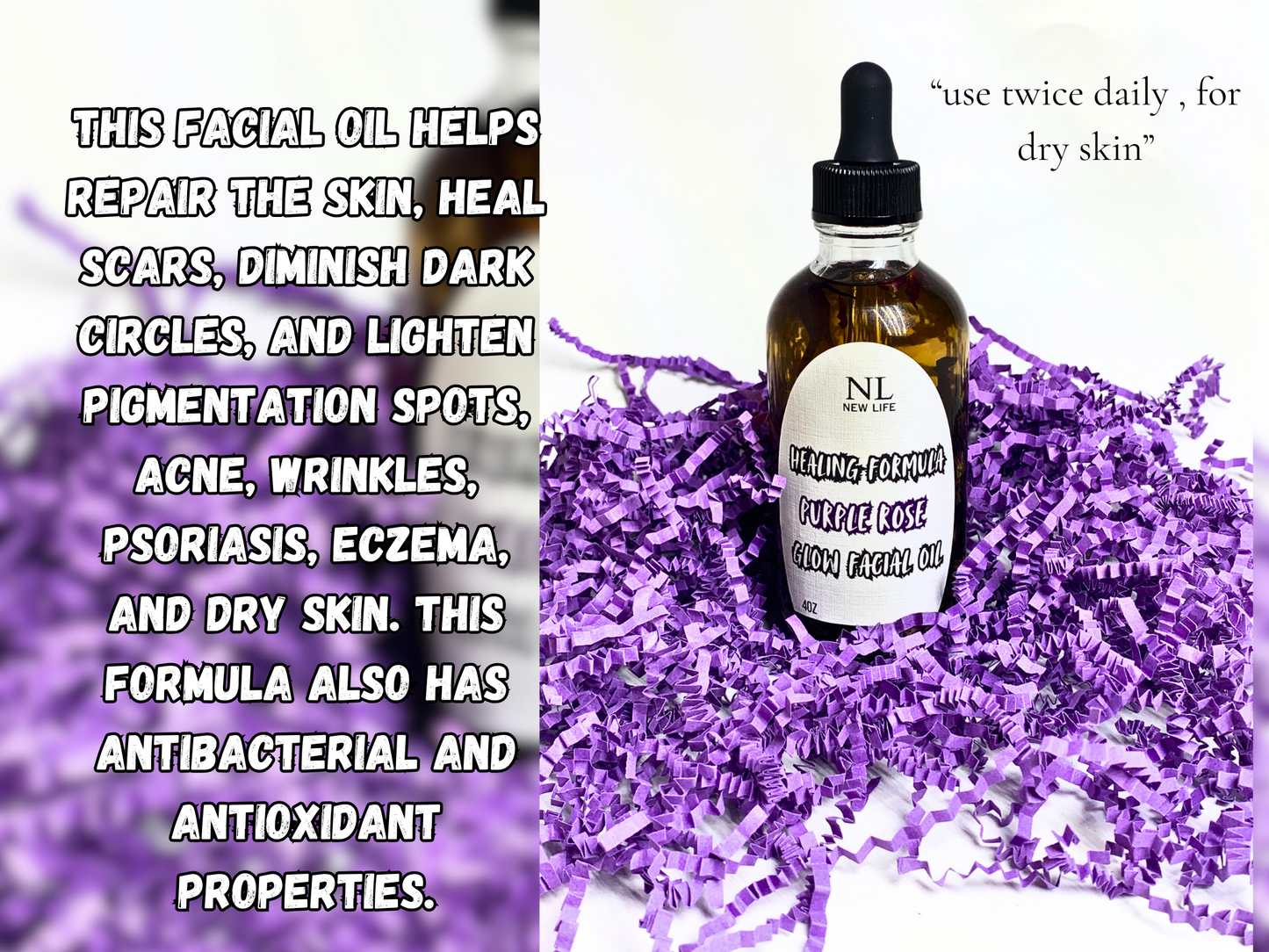 HEALING FORMULA PURPLE ROSE GLOW FACIAL OIL